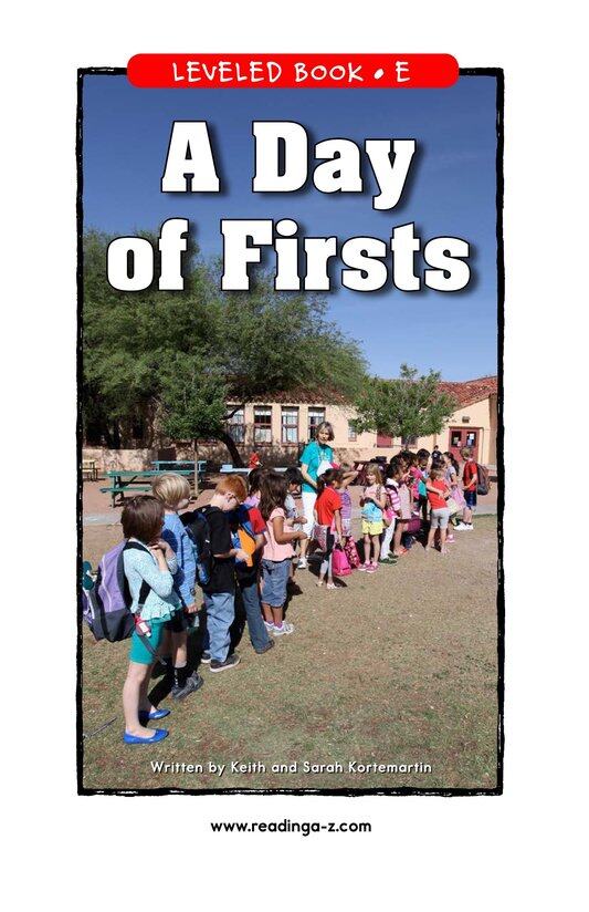 A Day of Firsts绘本故事第2页