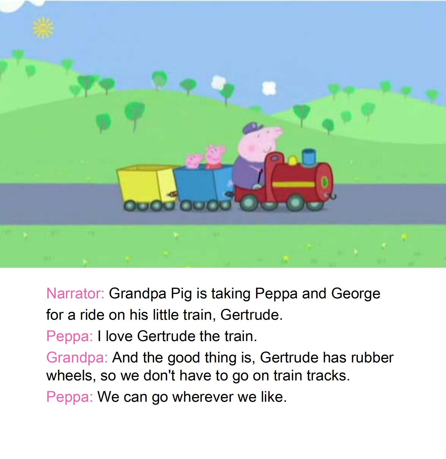 Grandpa Pig's Train to the Rescue绘本故事第3页