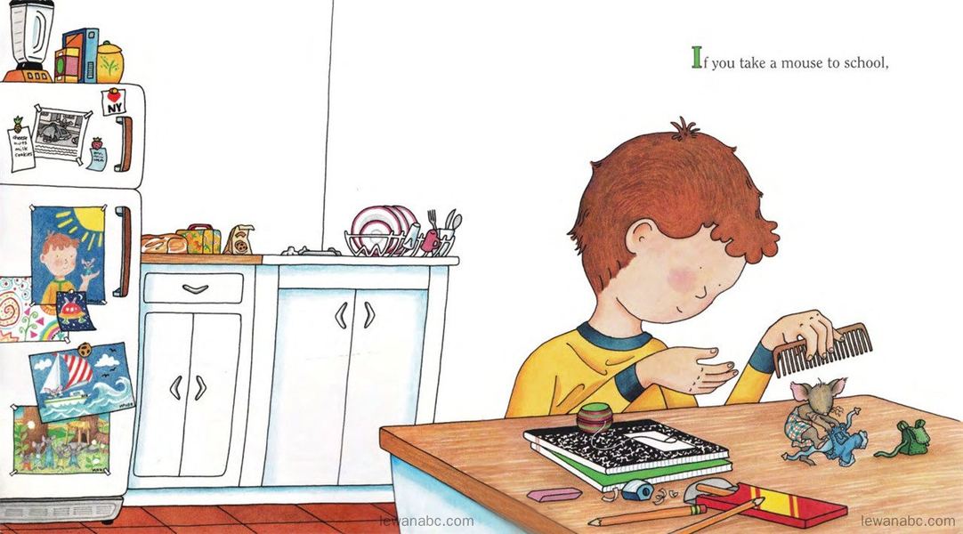 (46周)If You Take A Mouse To School绘本故事第3页