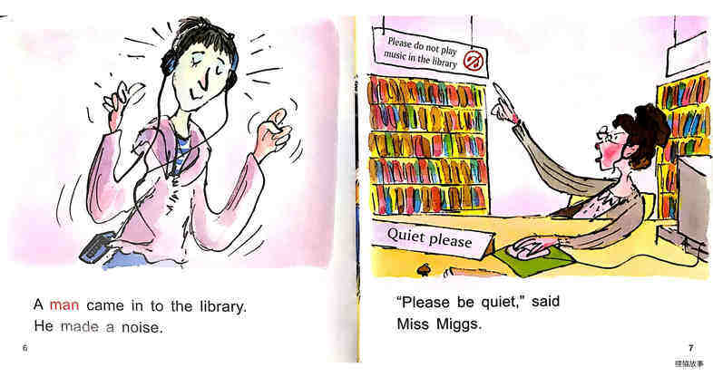 Quiet in the library绘本故事第5页