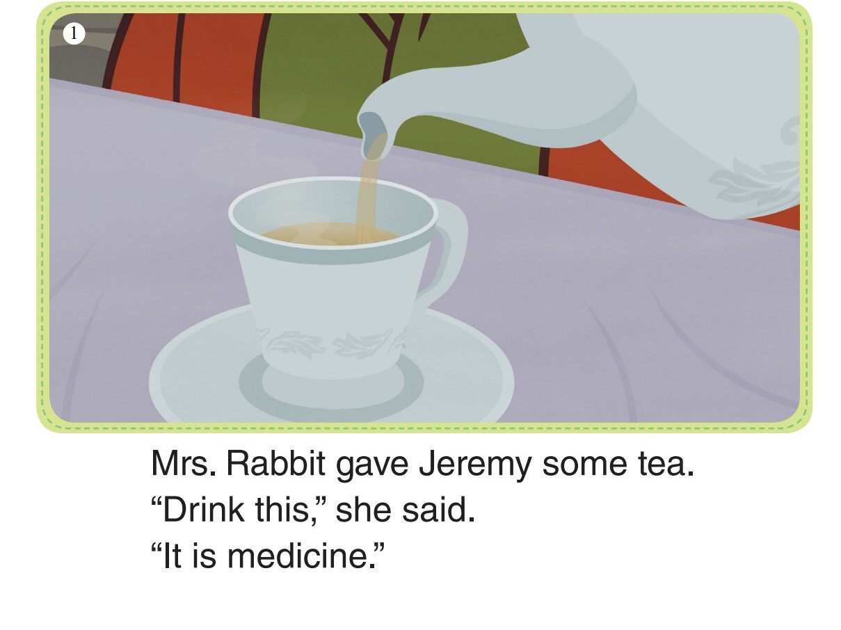 Jeremy Fisher Gets Sick 2-Tea and Cake绘本故事第3页