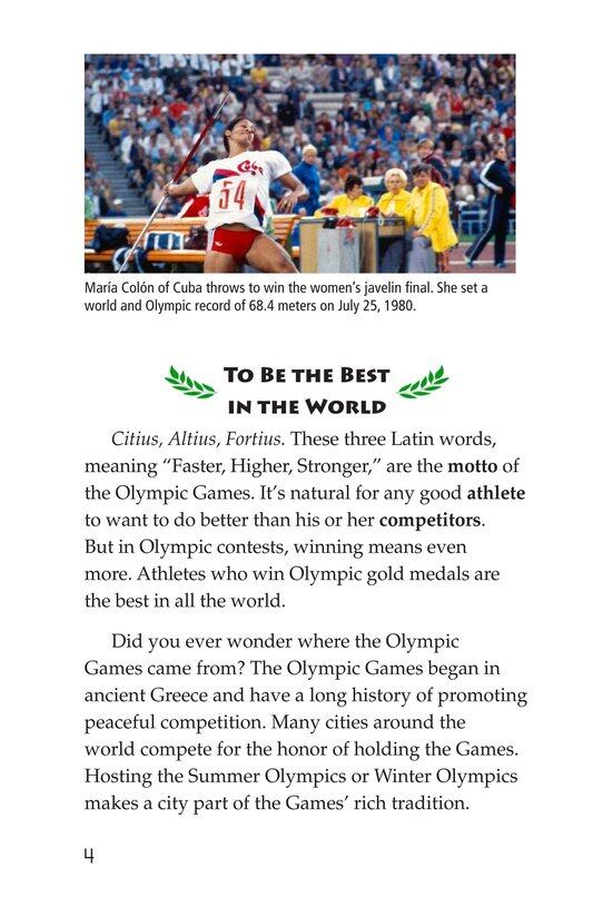 The Olympics Past and Present绘本故事第3页