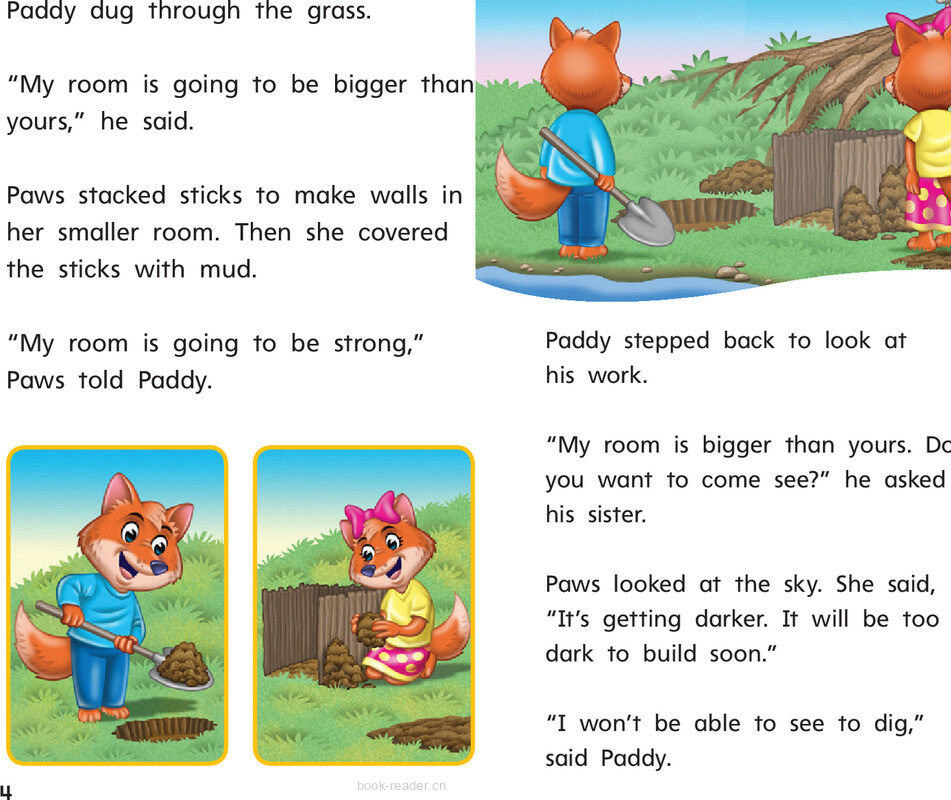 G1 Bey U5W2 The Foxes Build a Home绘本故事第5页