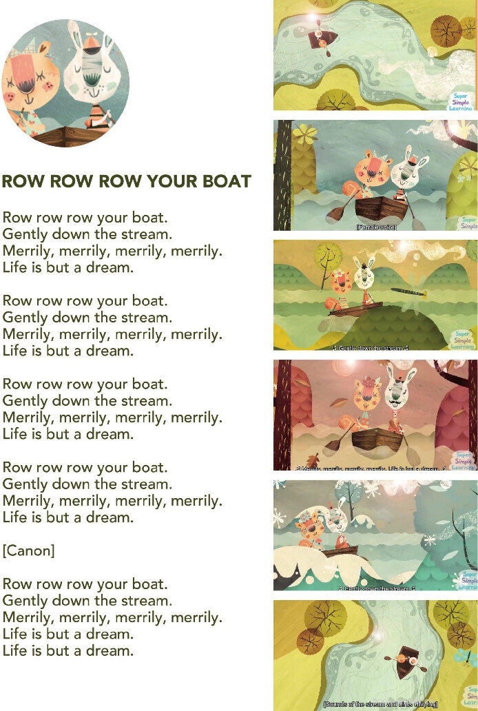 Row Row Row Your Boat绘本故事第2页
