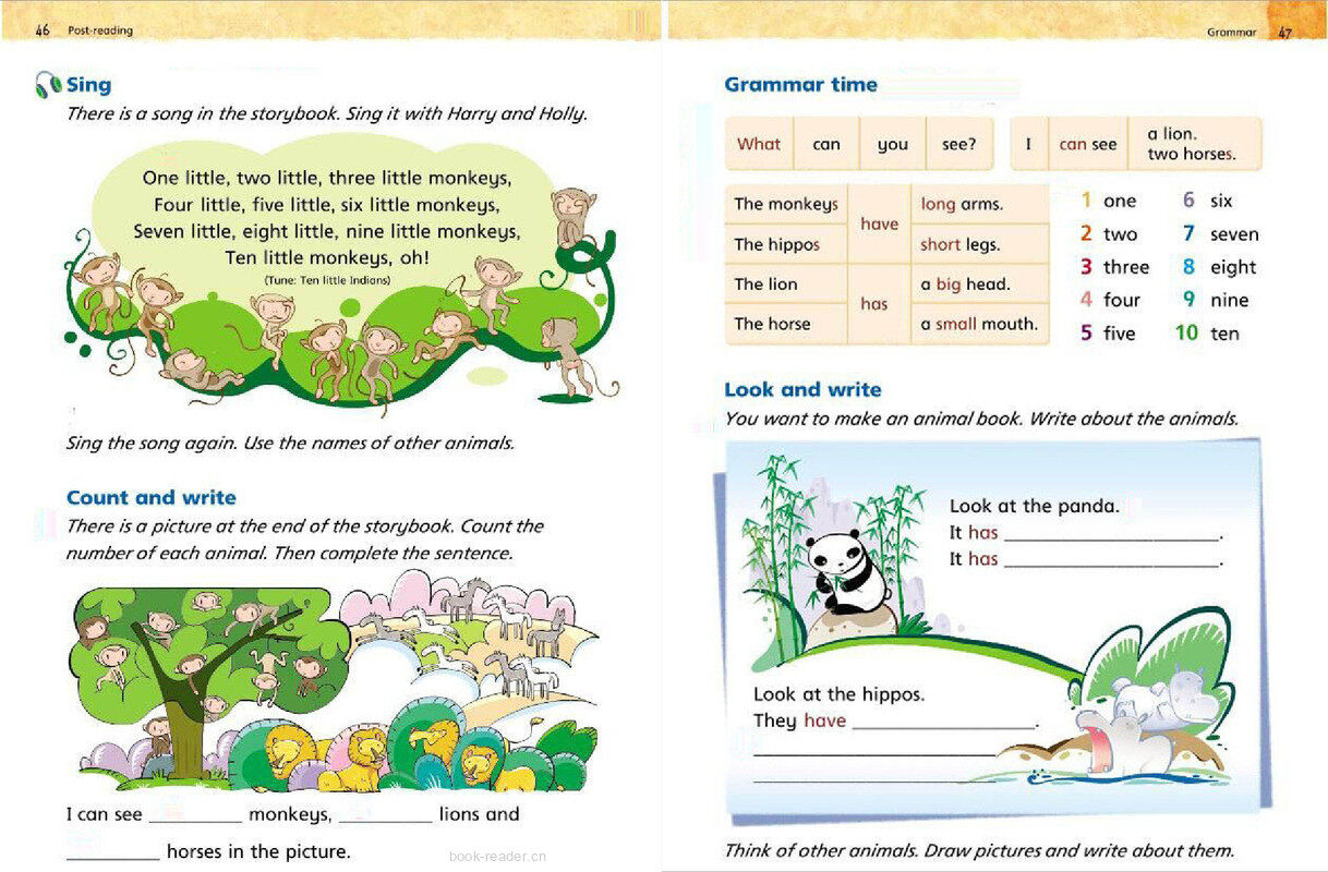 1A Unit 6 An animal story绘本故事第4页