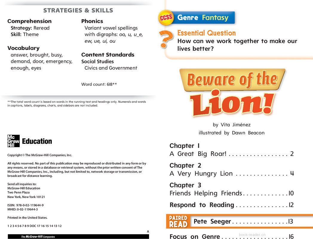 G1 Bey U6W1 Beware of the Lion!绘本故事第3页