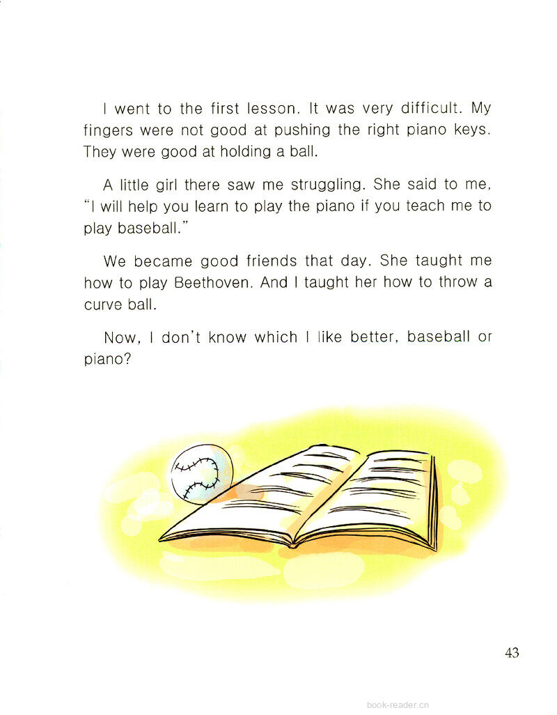 Baseball or Piano?绘本故事第3页