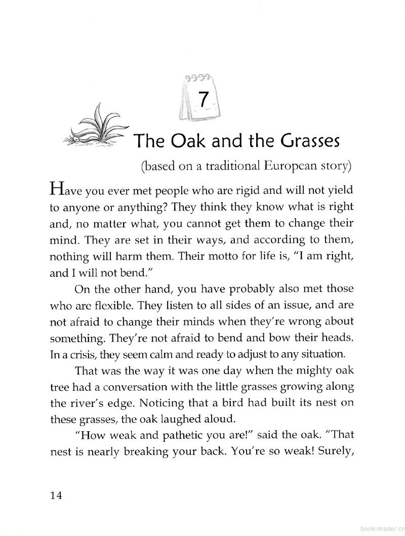 The Oak and the Grasses绘本故事第2页