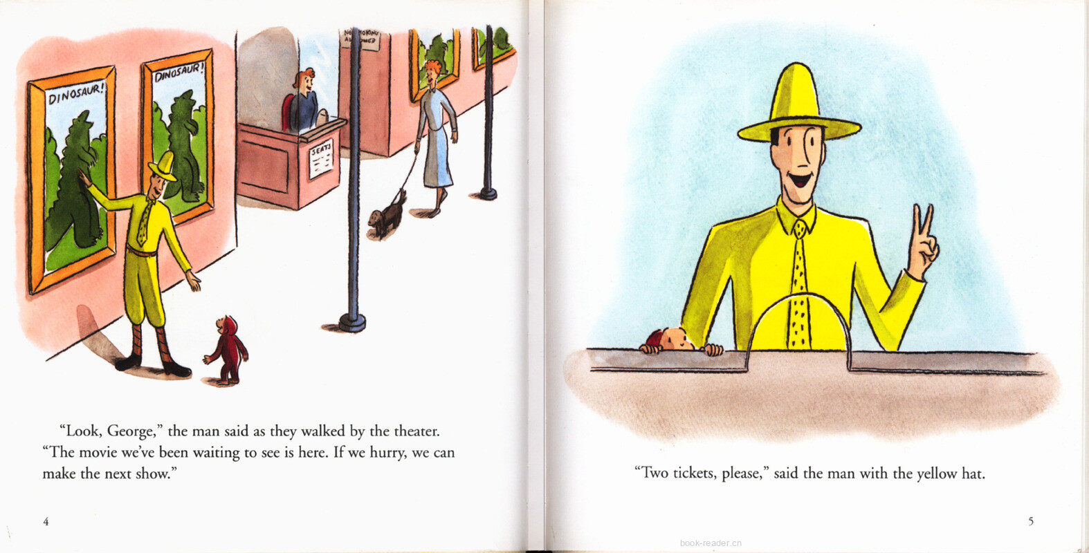 Curious George Goes to a Movie绘本故事第4页
