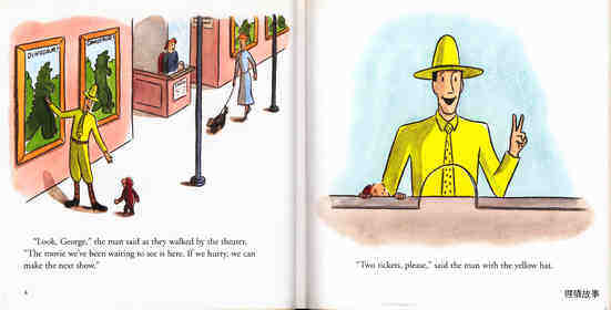 Curious George Goes to a Movie绘本故事第4页