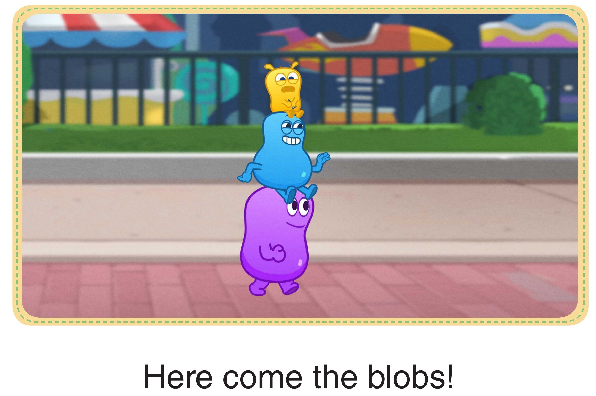 The Blobs on the Merry-Go-Round绘本故事第3页