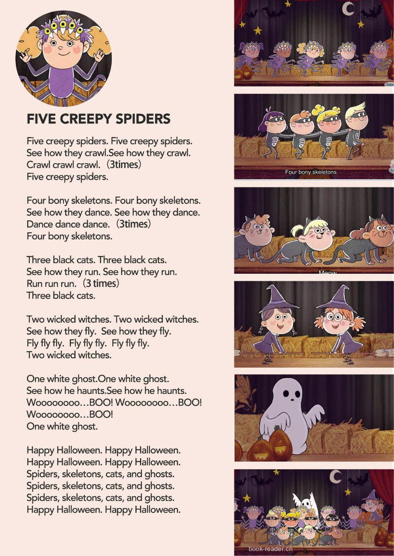 Five Creepy Spiders绘本故事第2页