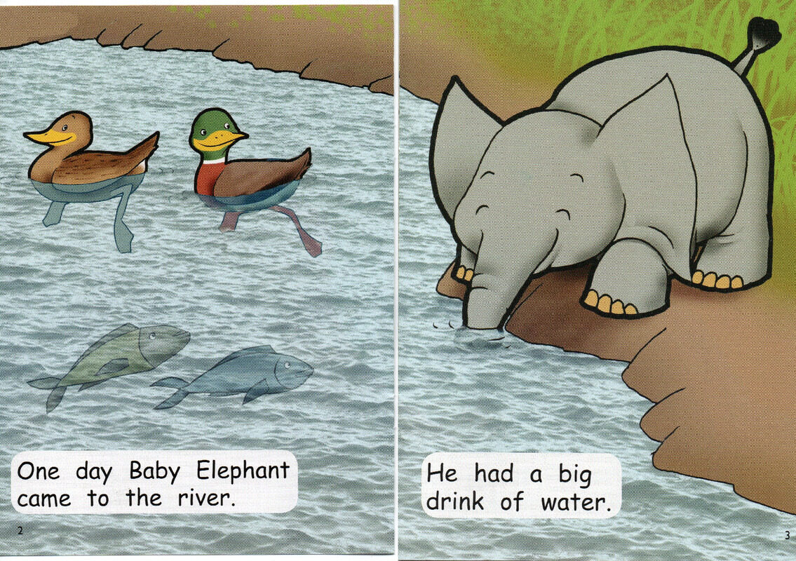 thirsty baby elephant绘本故事第3页