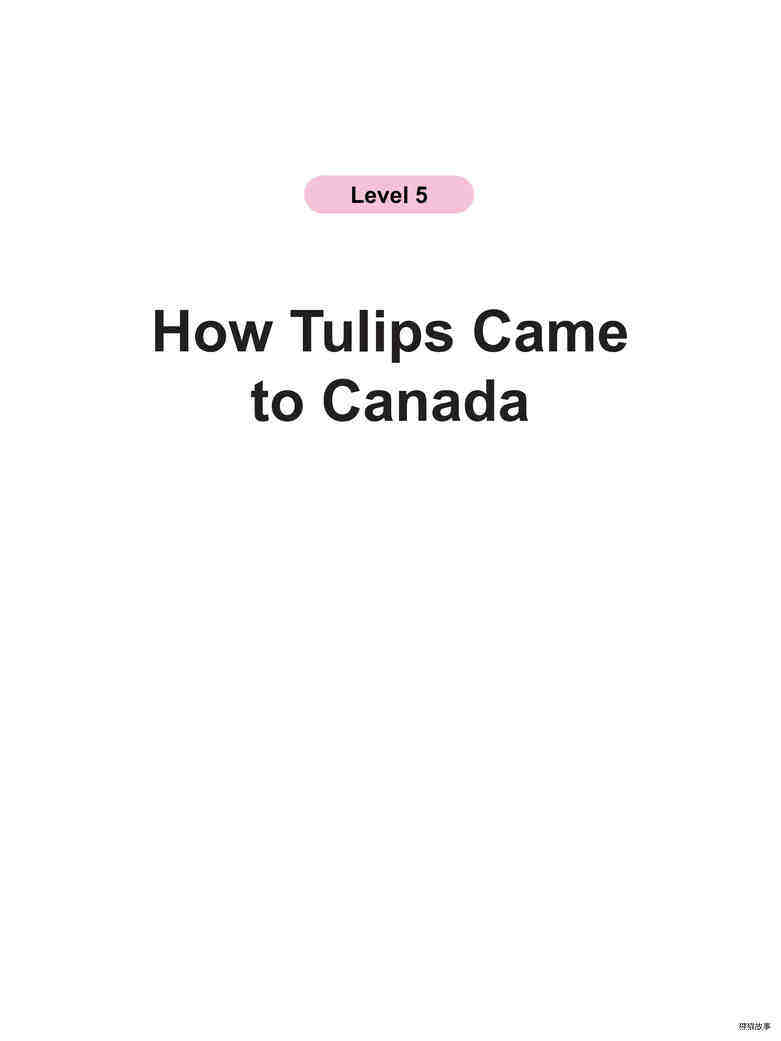 How Tulips Came to Canada
