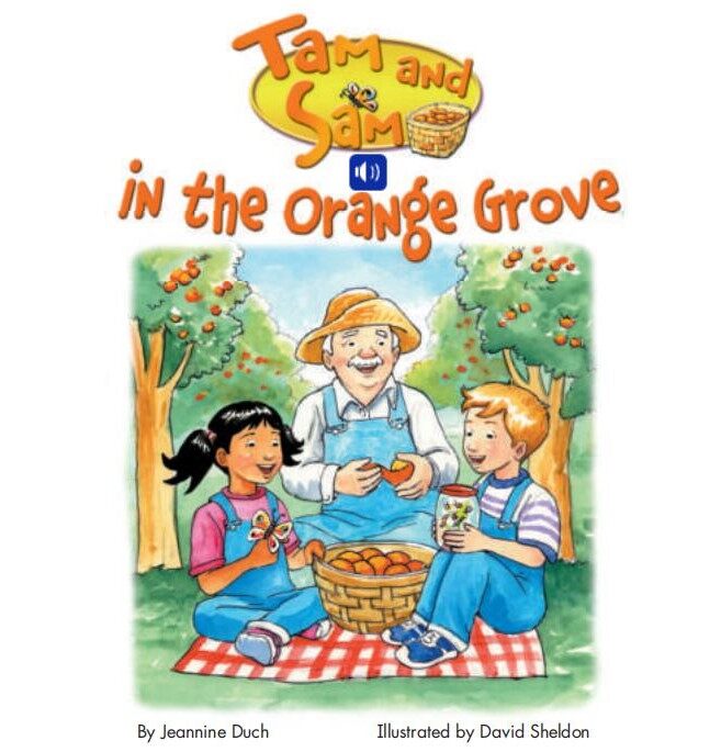 Tam and Sam in the Orange Grove绘本故事第2页