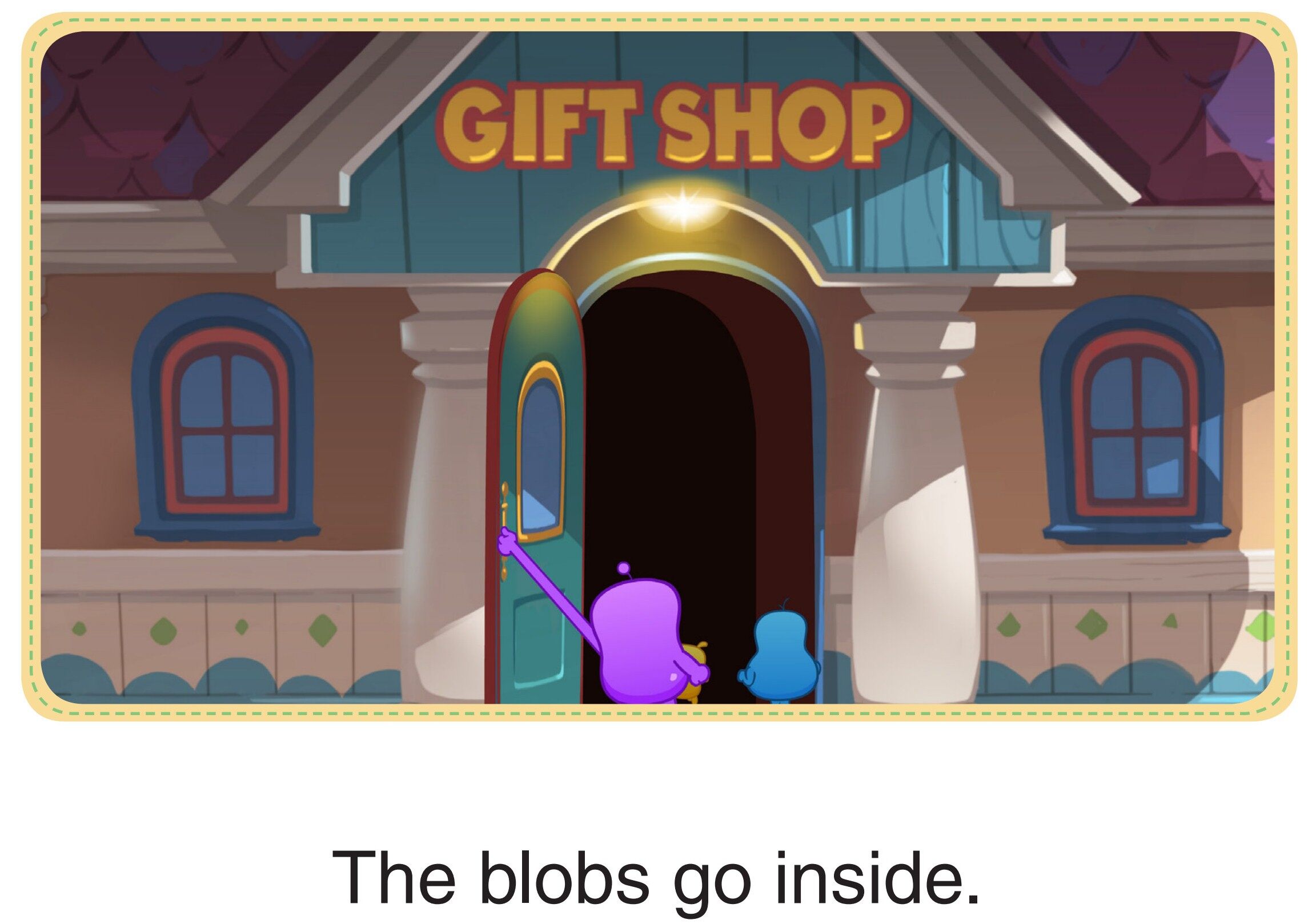 The Blobs at the Gift Shop绘本故事第5页