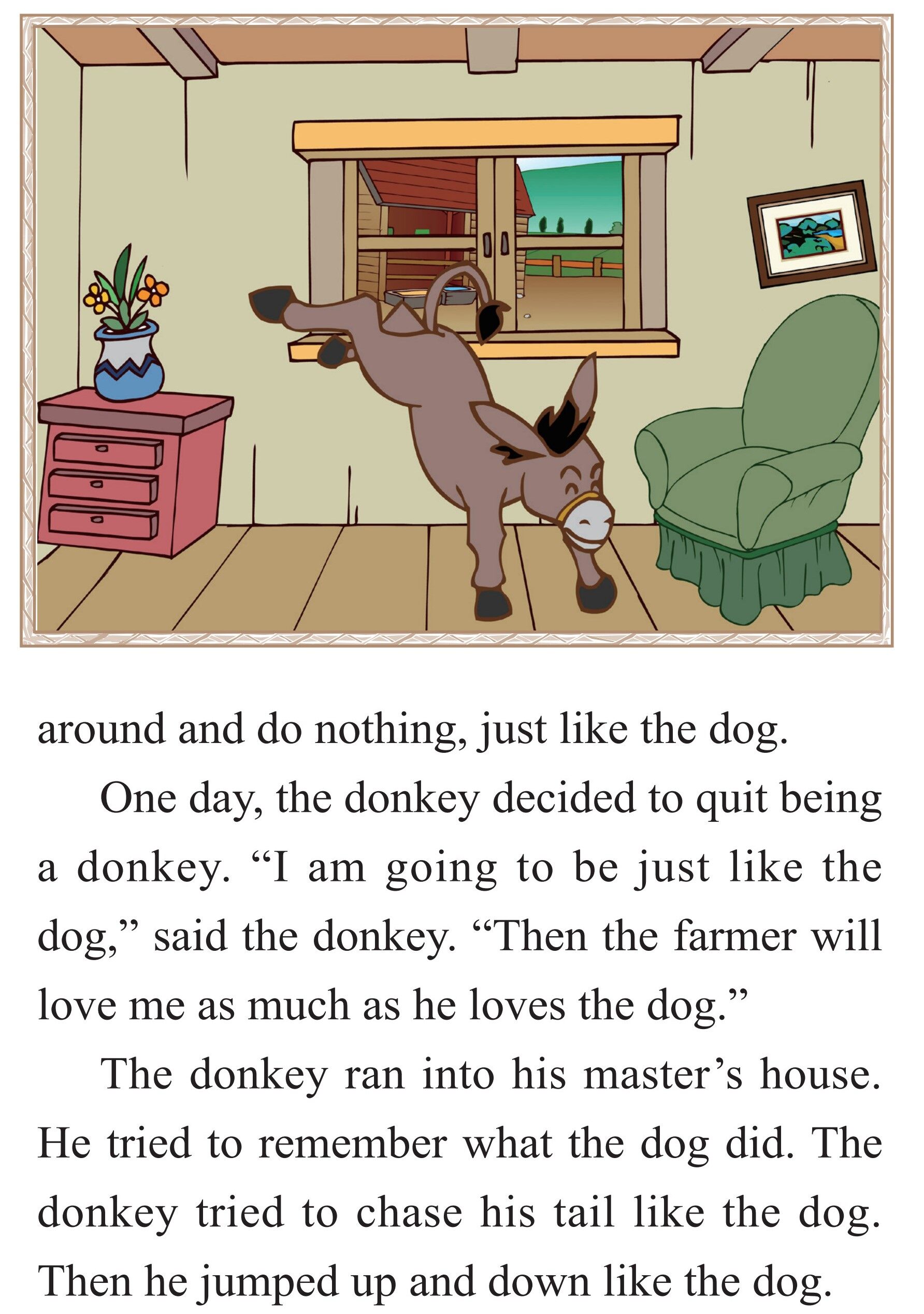 The Donkey and the Lapdog绘本故事第4页