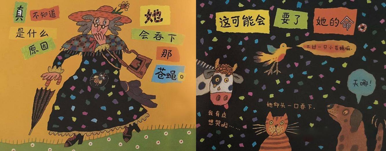 有个老婆婆吞了一只苍蝇绘本故事第4页