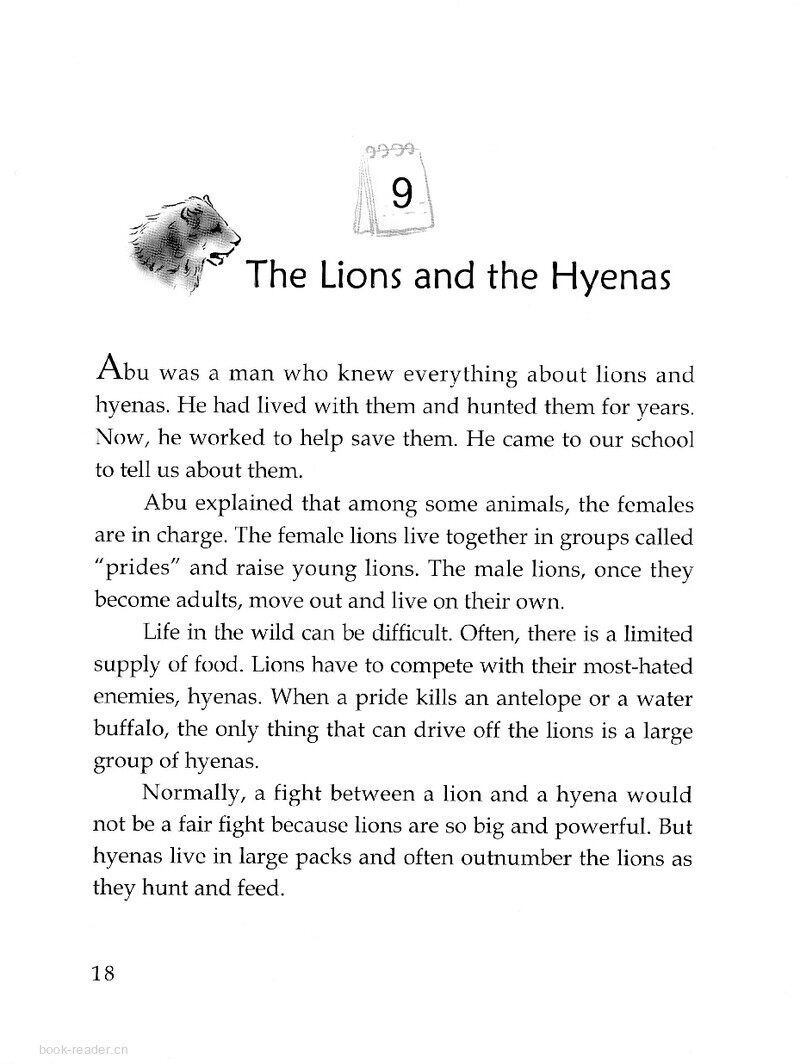 The Lions and the Hyenas绘本故事第2页
