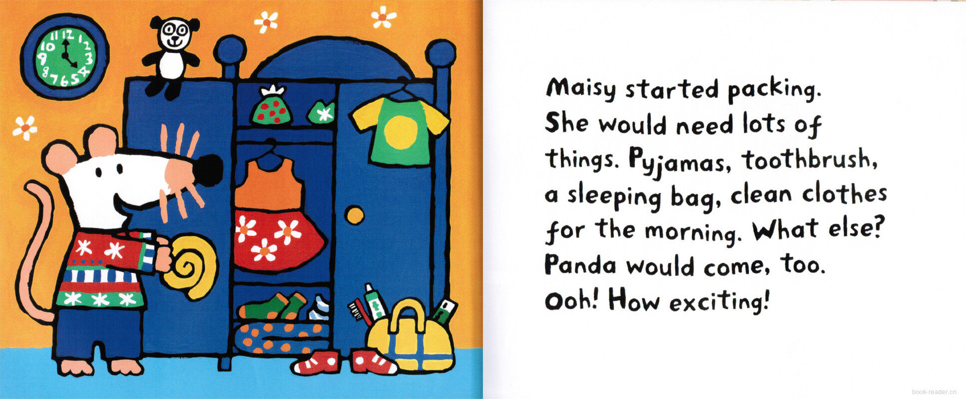 Maisy Goes on a Sleepover绘本故事第4页