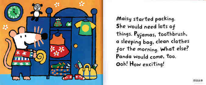 Maisy Goes on a Sleepover绘本故事第4页