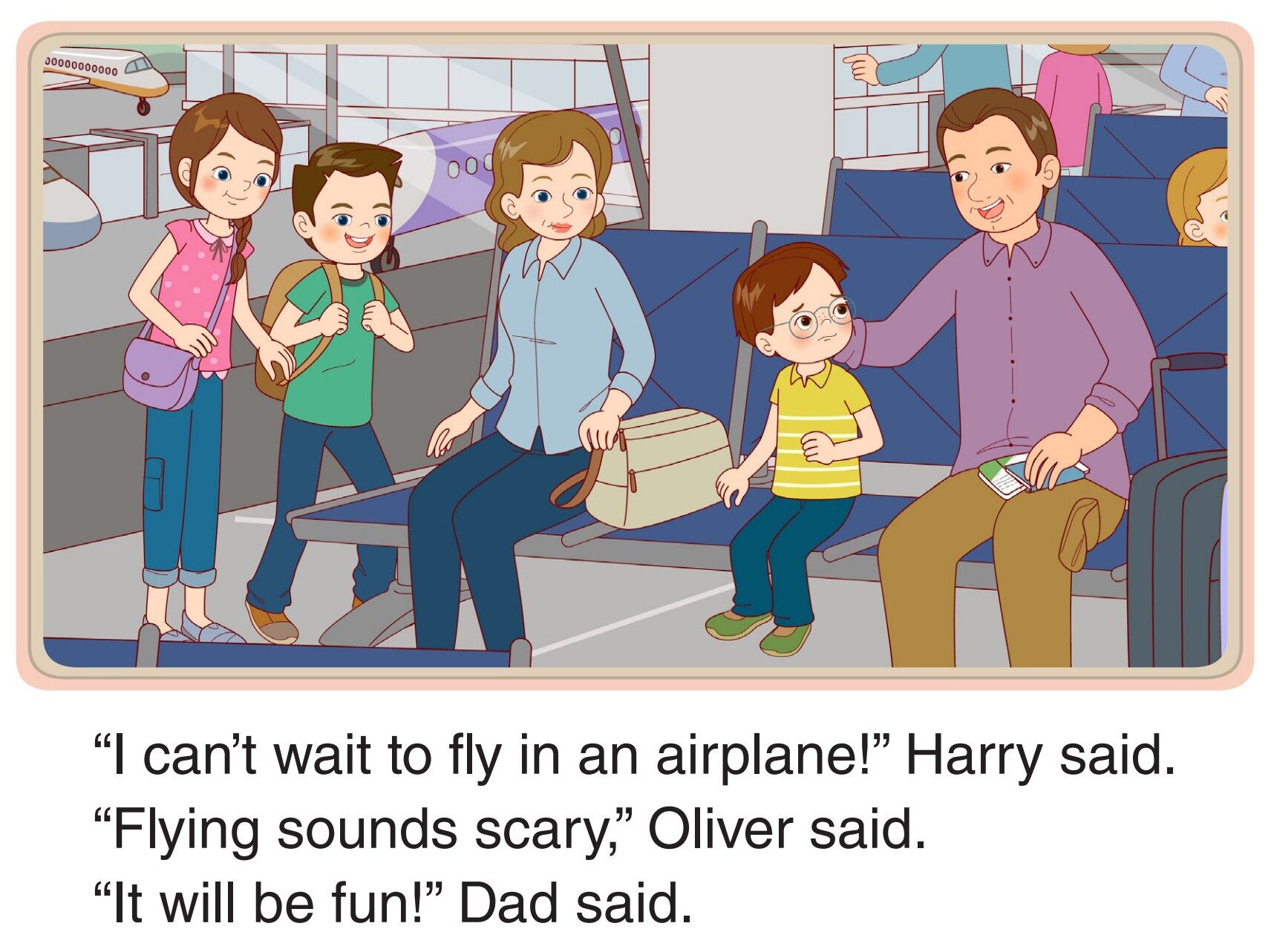 The Airplane Trip绘本故事第3页