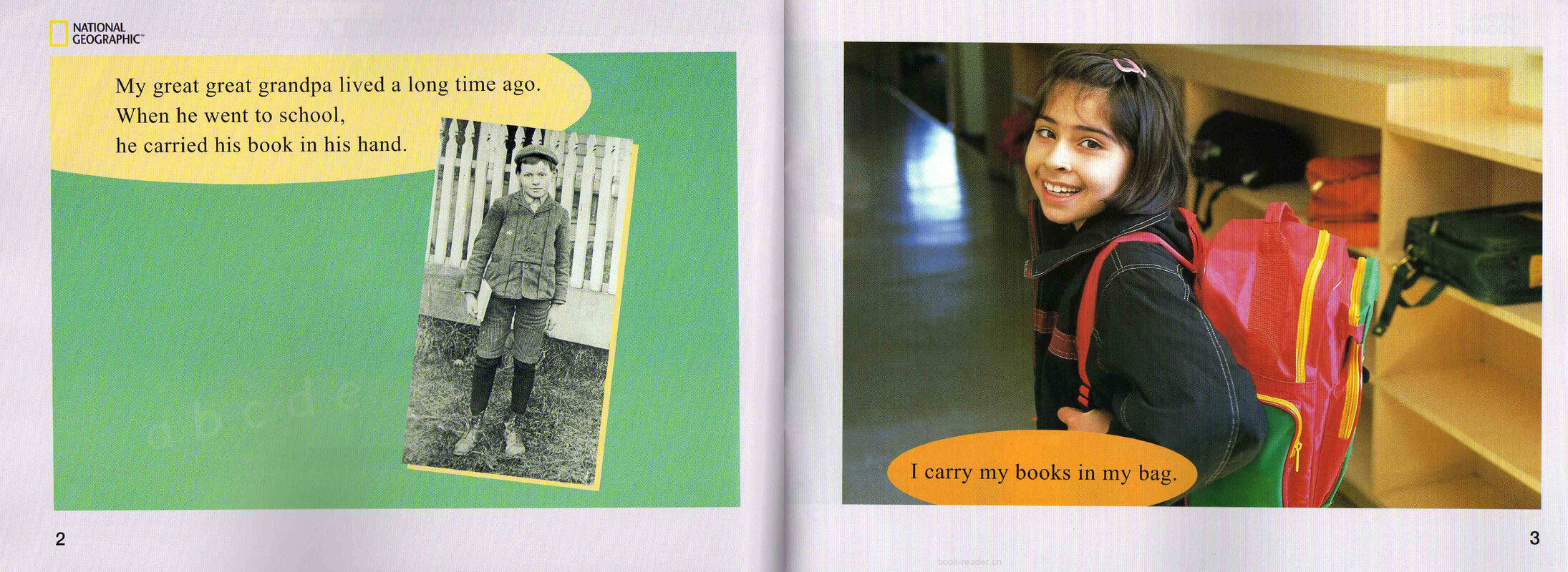 School Today and Long Ago绘本故事第3页