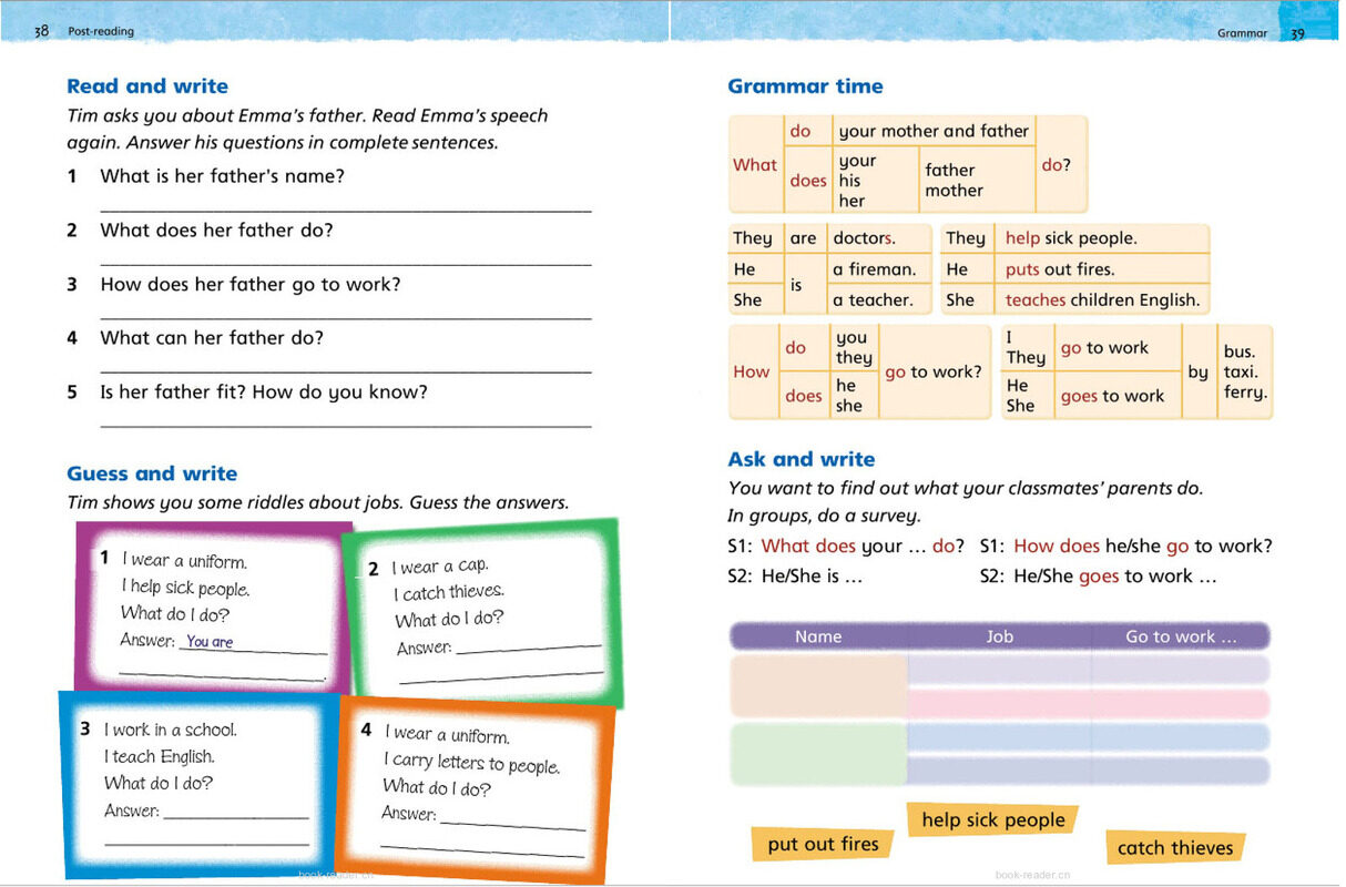 2B Unit 5 Nice people around us绘本故事第4页