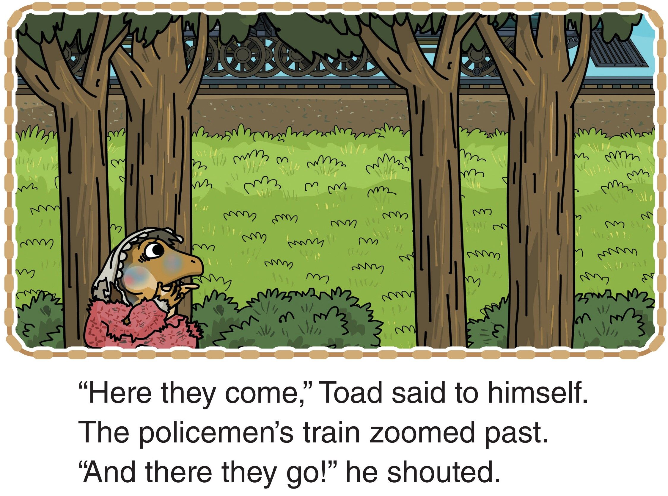 Off the Train绘本故事第4页