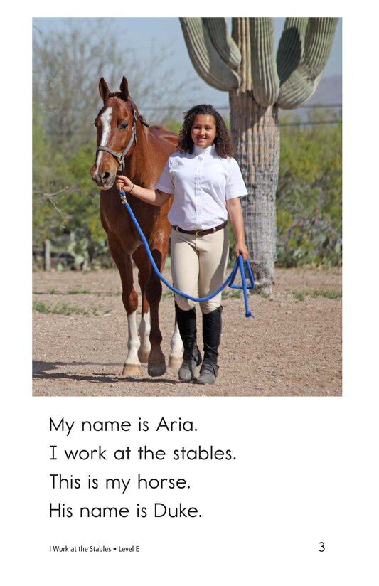 I Work at the Stables绘本故事第3页