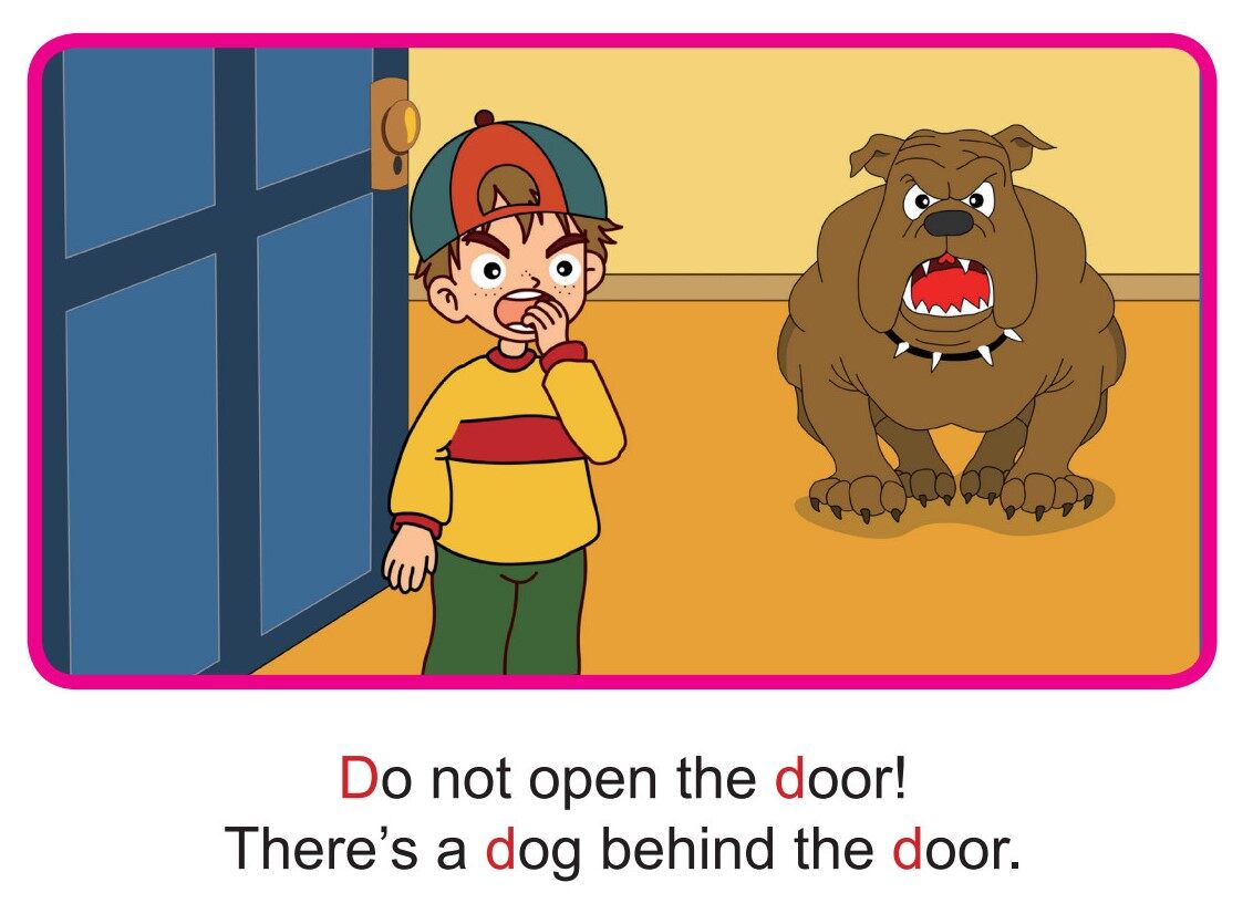 'D' words -  Do Not Open the Door绘本故事第2页