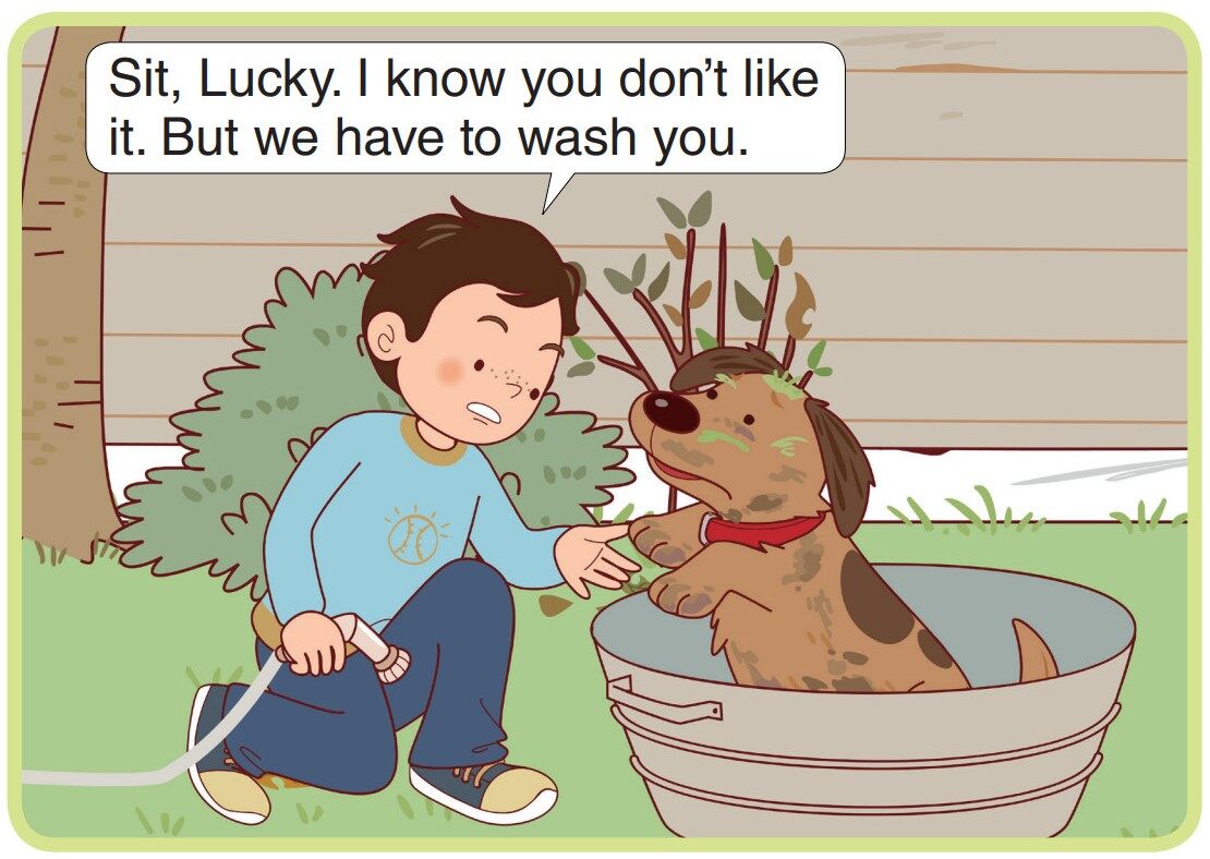 Lucky Gets a Bath绘本故事第5页