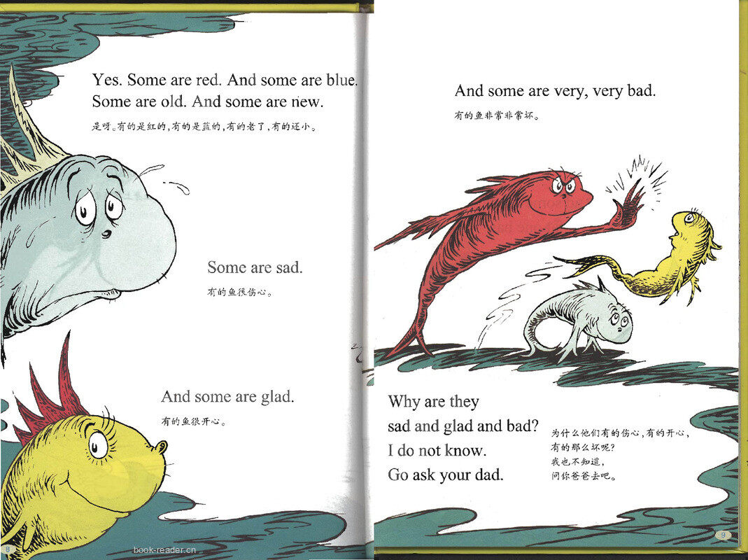 One Fish Two Fish Red Fish Blue Fish绘本故事第5页