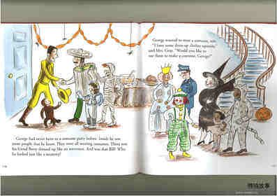 Curious George Goes to a Costume Party绘本故事第4页