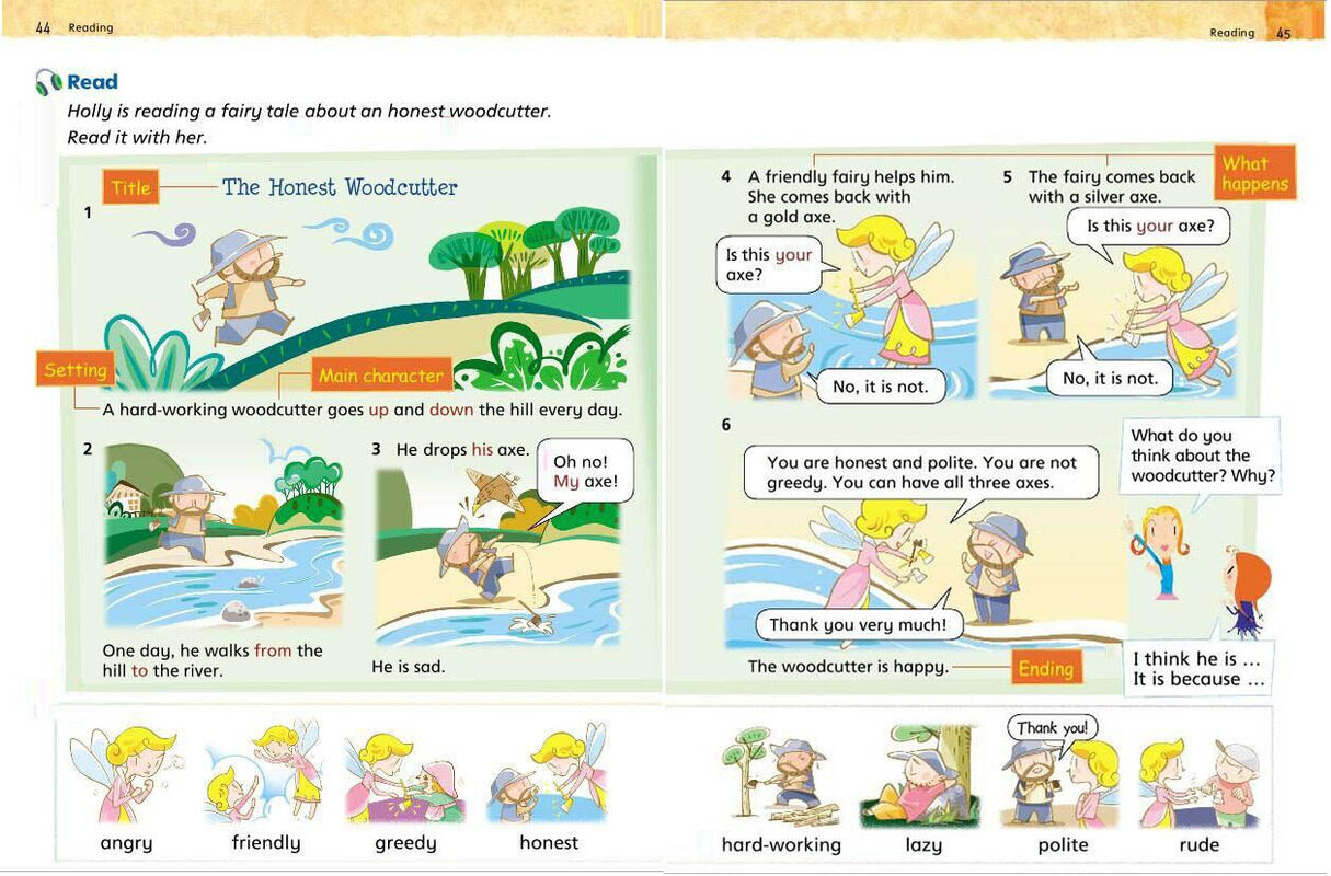 2A Unit 6 The Honest Woodcutter绘本故事第3页