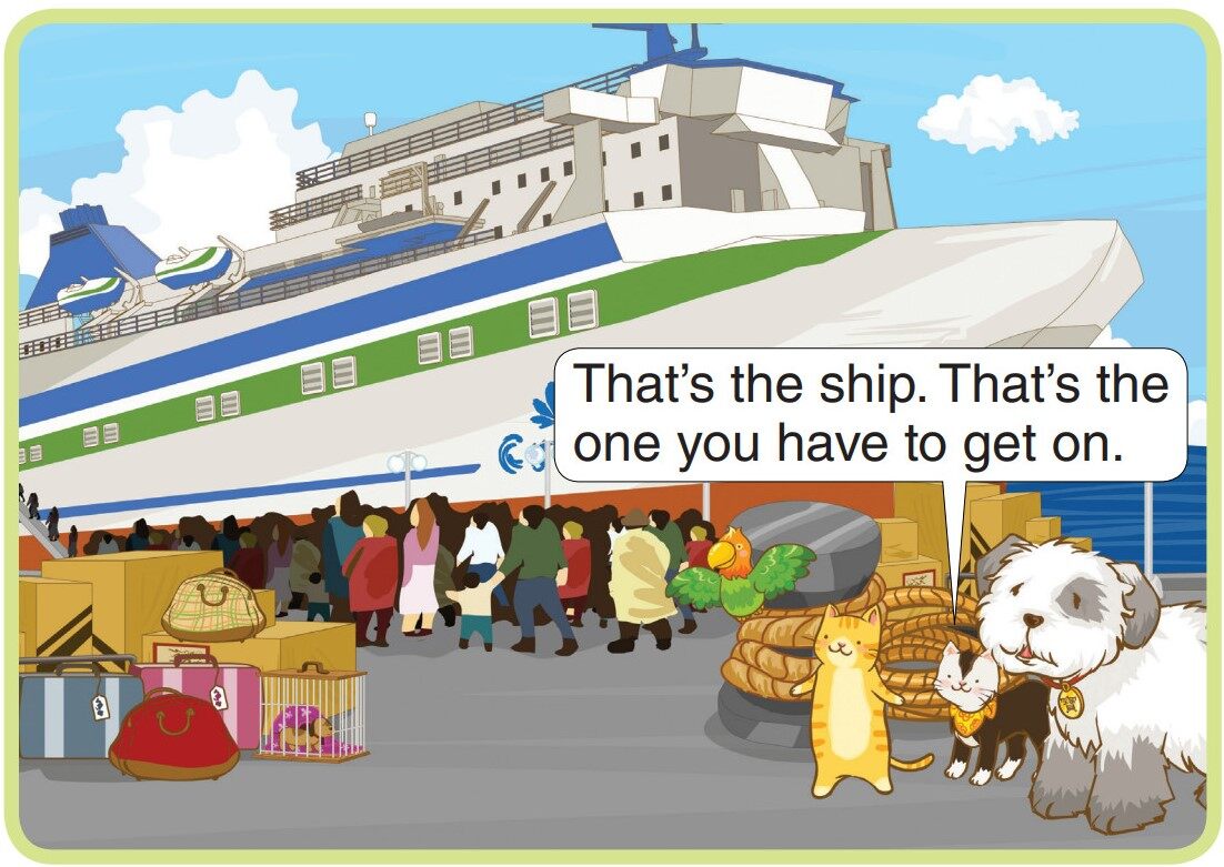 Sneaking Aboard绘本故事第5页