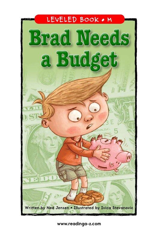 Brad Needs a Budget绘本故事第2页