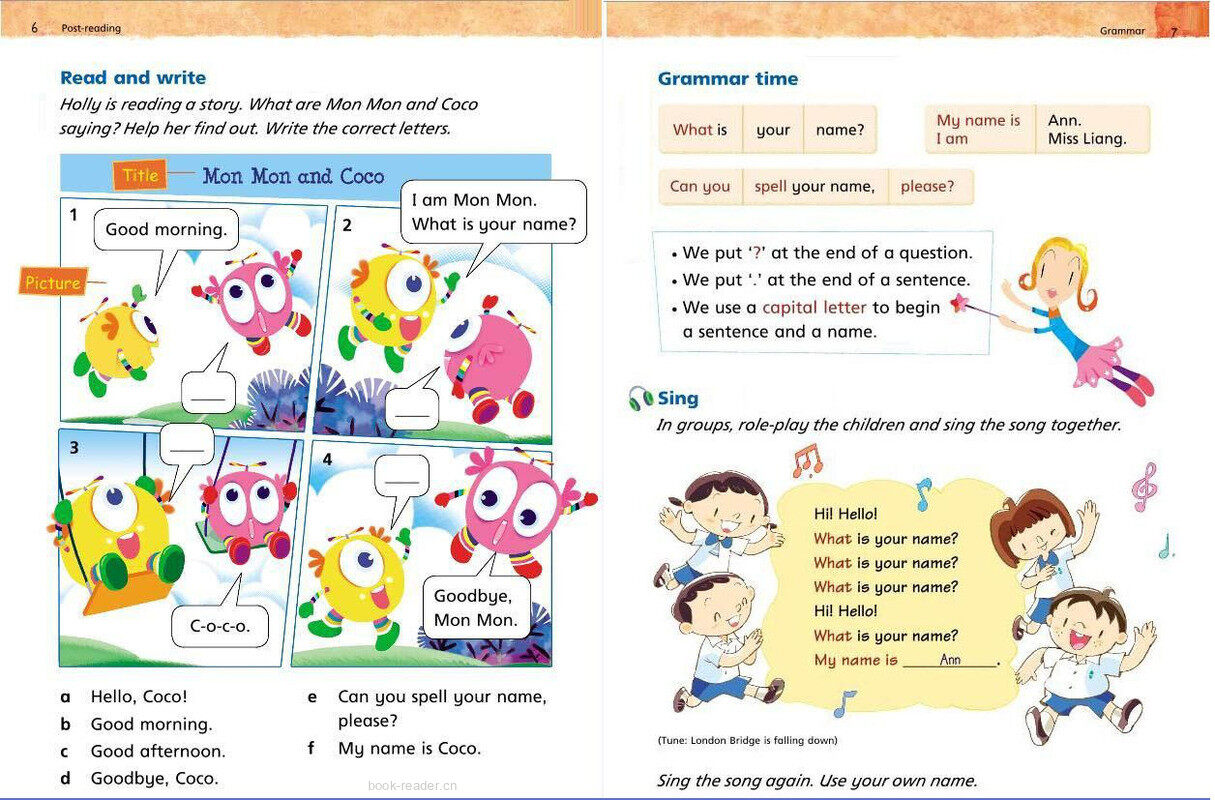 1A Unit 1 Nice to meet you!绘本故事第4页