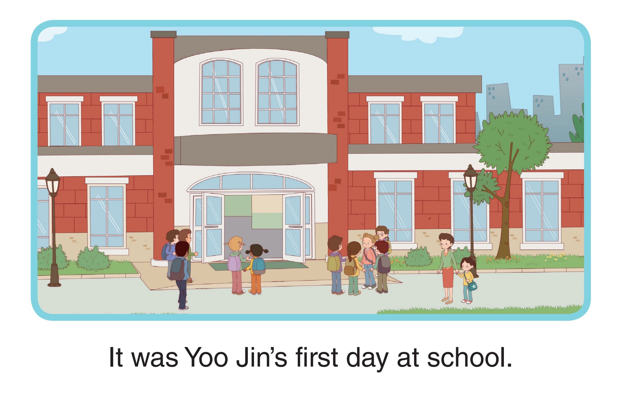 Yoo Jin's First Day绘本故事第2页