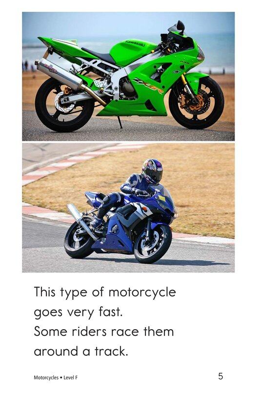 Motorcycles绘本故事第5页