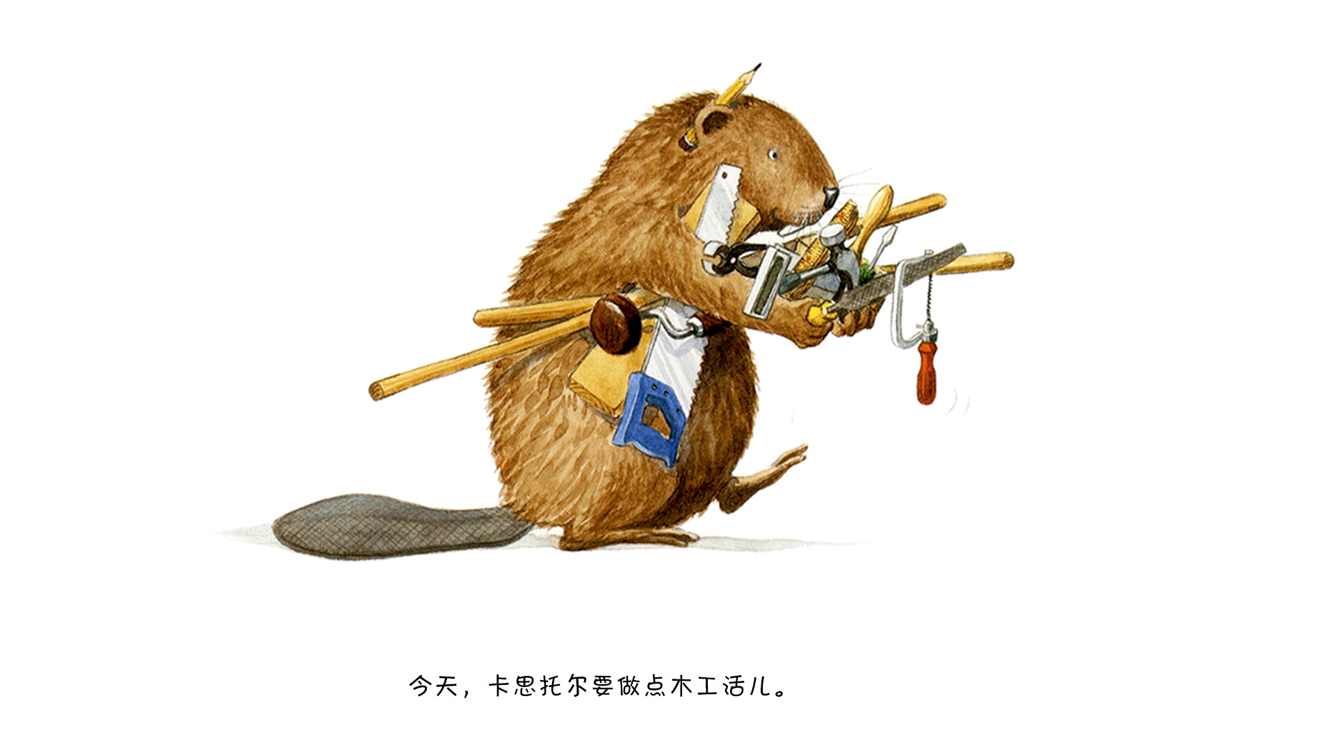 小海狸做木工绘本故事第3页