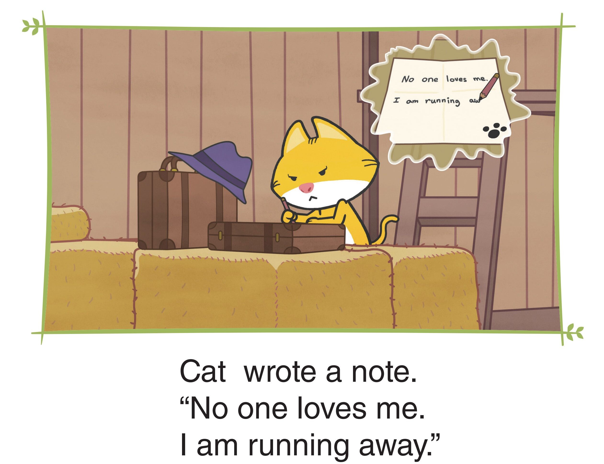 Cat Runs Away绘本故事第2页