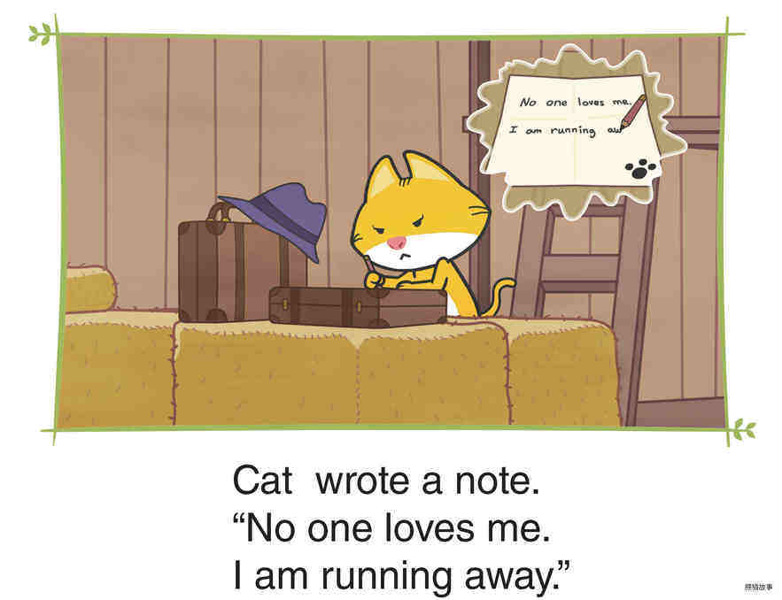 Cat Runs Away绘本故事第2页