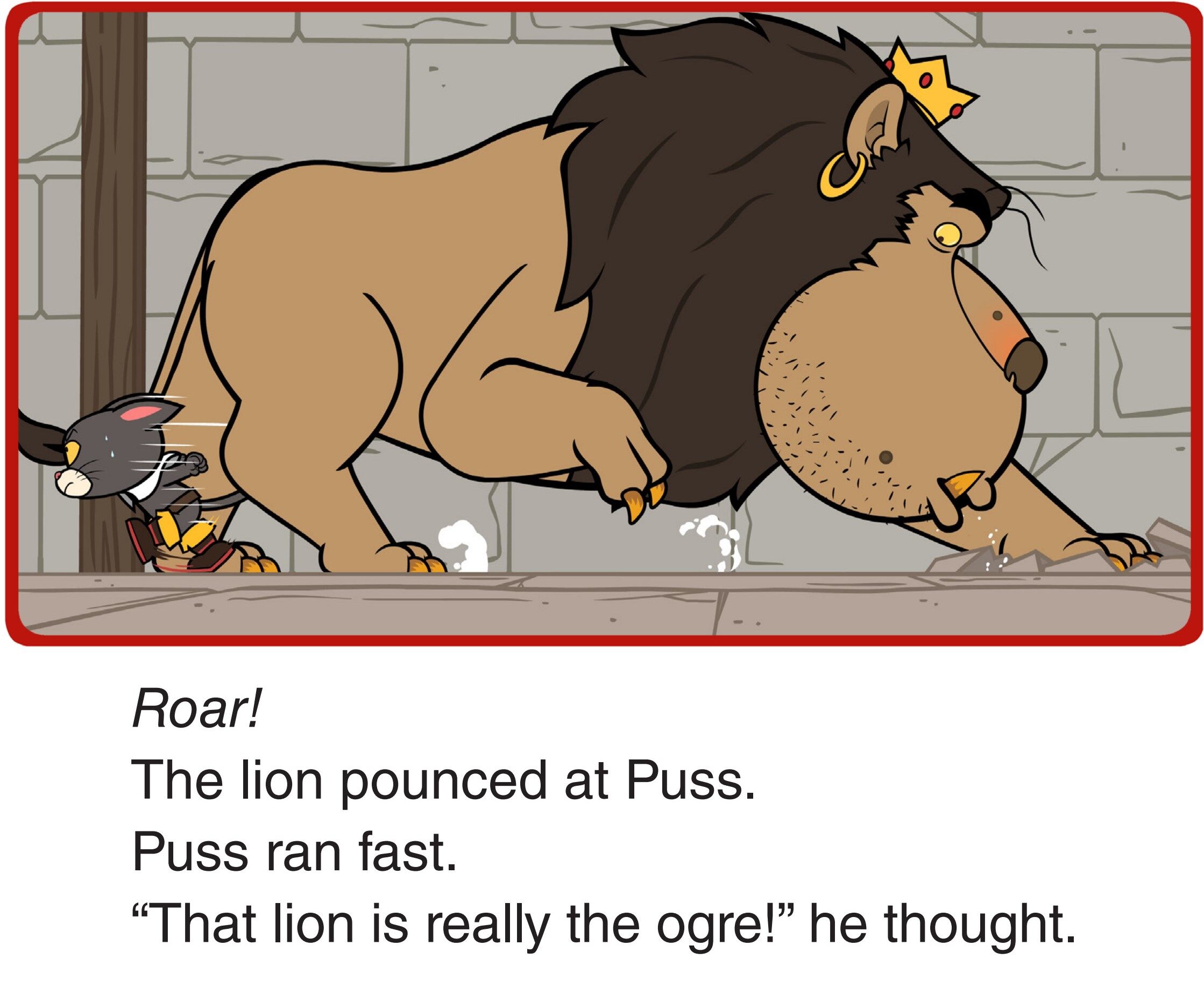 Chased by a Lion绘本故事第3页