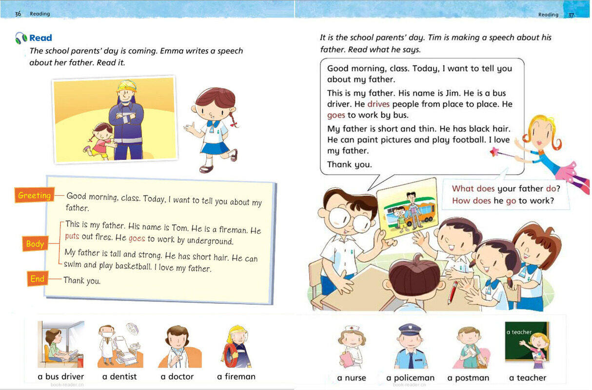 2B Unit 5 Nice people around us绘本故事第3页