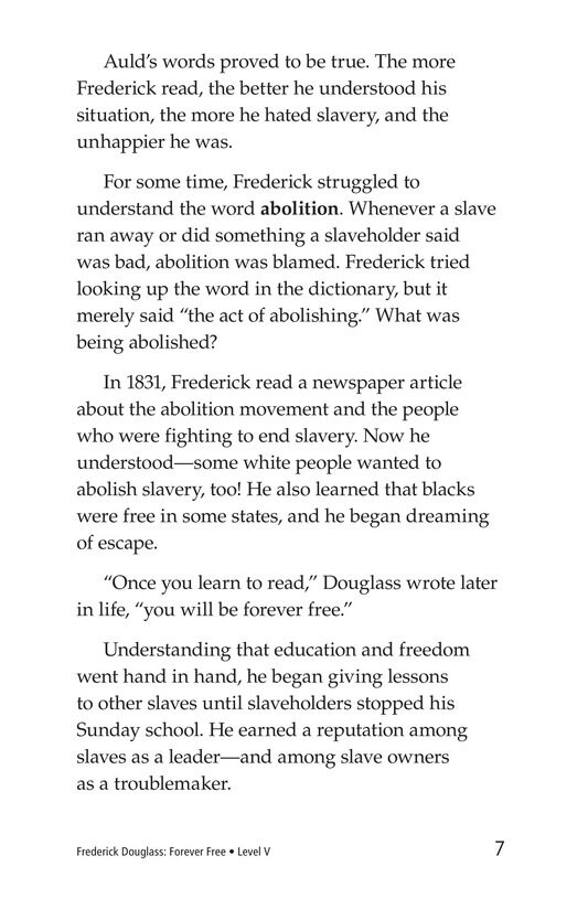 Frederick Douglass Forever Free绘本故事第5页