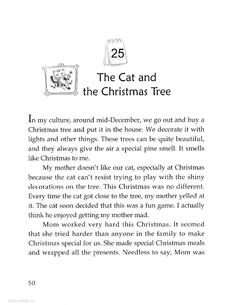 The Cat and the Christmas Tree绘本故事第2页