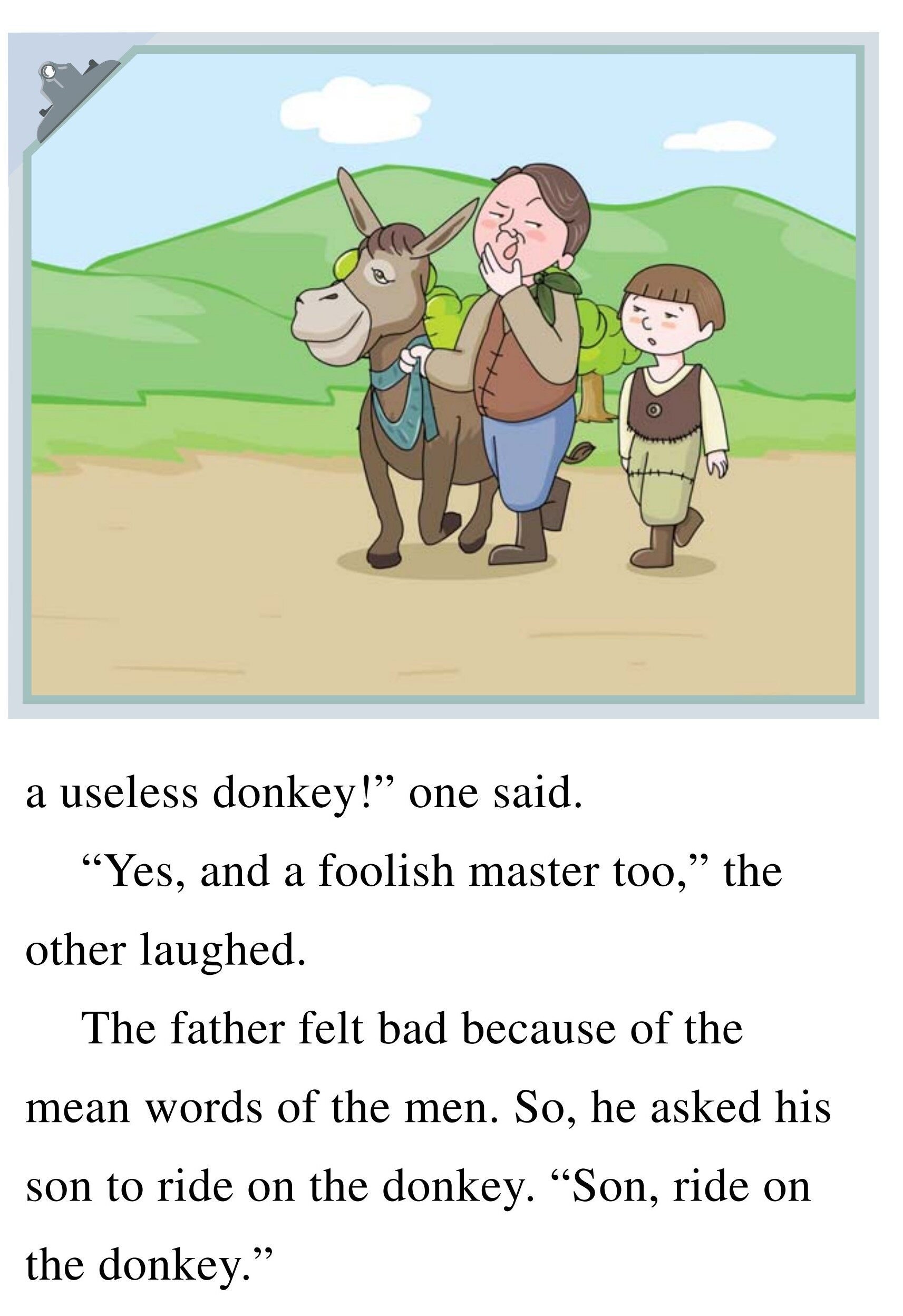The Man, His Son, and Their Donkey绘本故事第4页