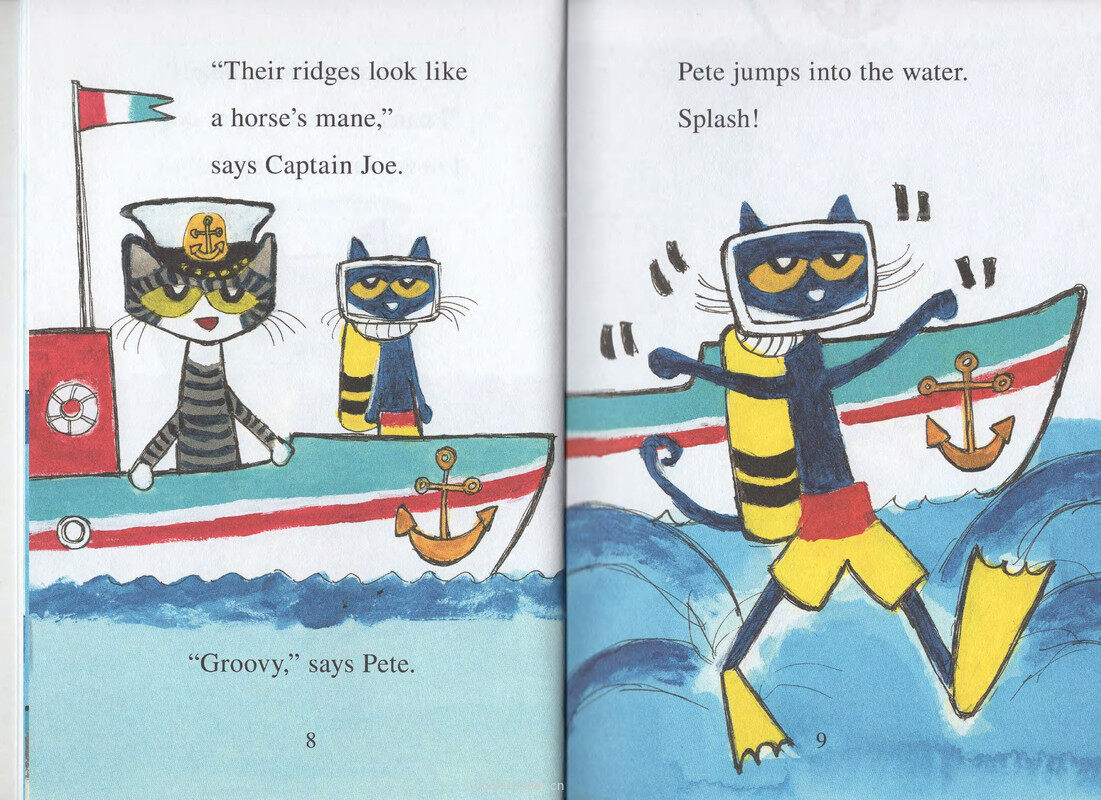Pete the Cat Scuba-cat绘本故事第5页