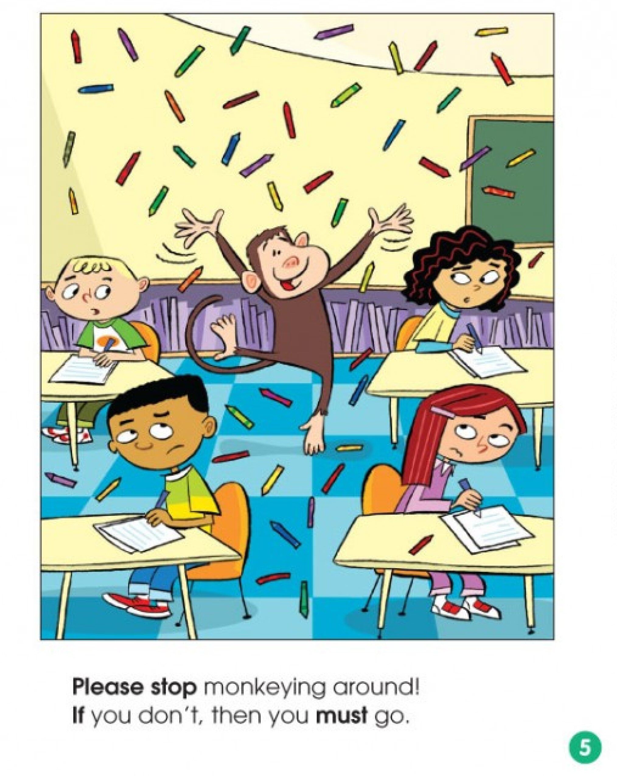 Please Stop Monkeying Around!绘本故事第5页